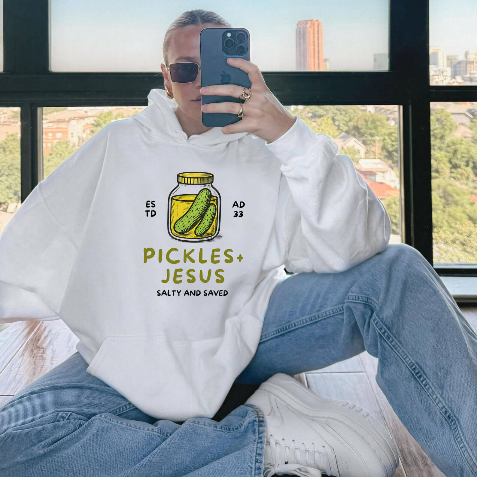 Pickles And Jesus Christian Unisex Cotton Hoodie