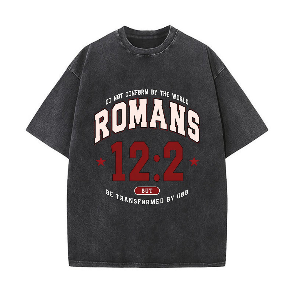 Romans 12:2 Bible Verses Unisex Washed T-Shirt