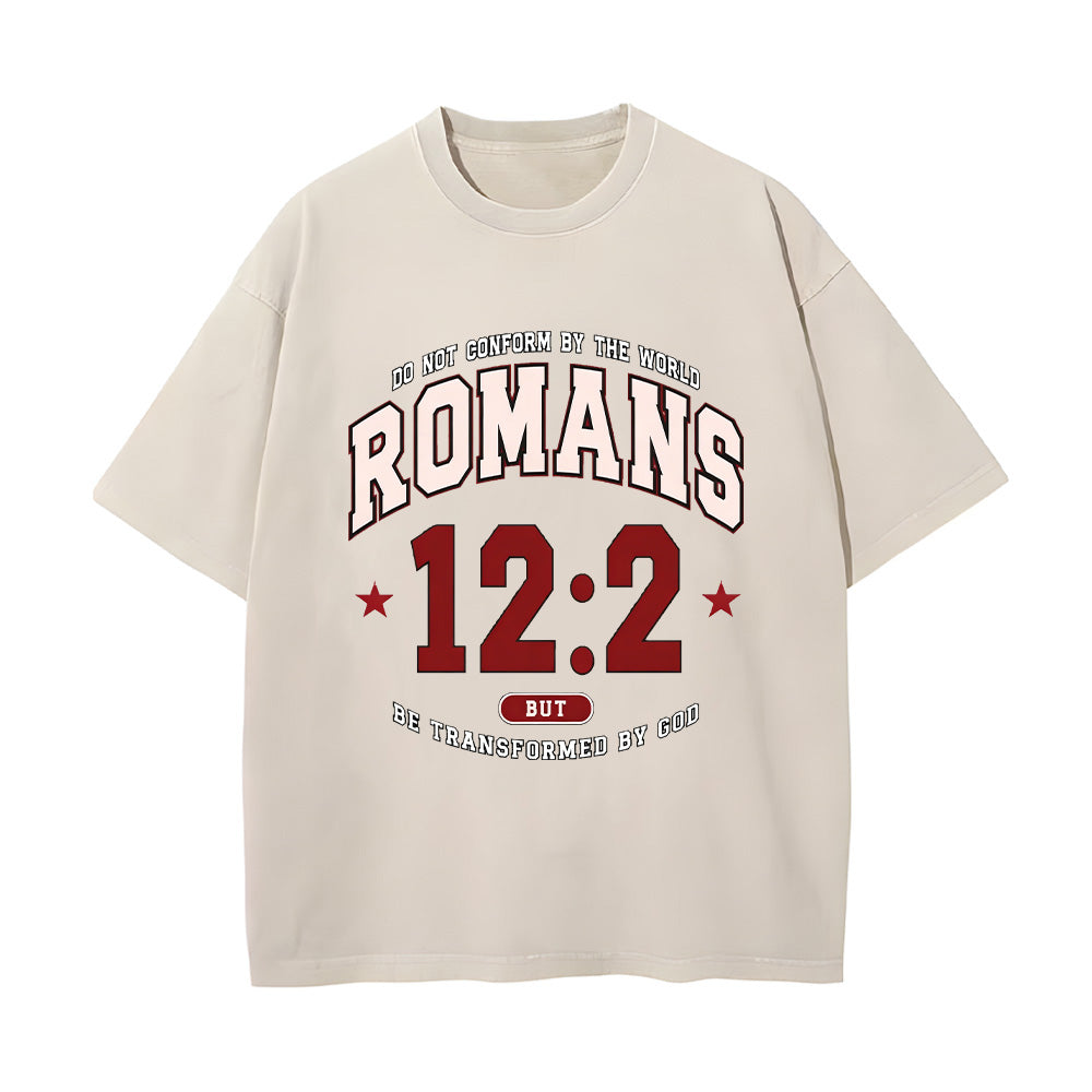Romans 12:2 Bible Verses Unisex Washed T-Shirt