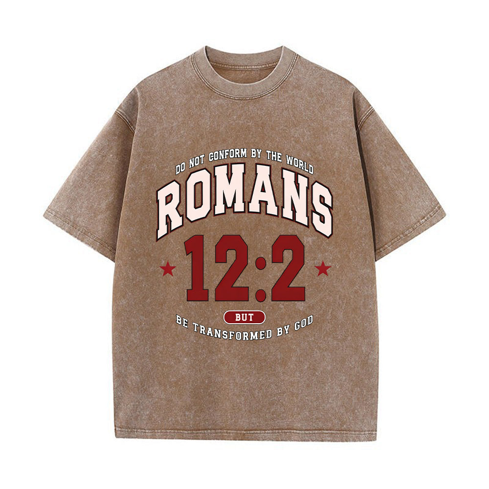Romans 12:2 Bible Verses Unisex Washed T-Shirt