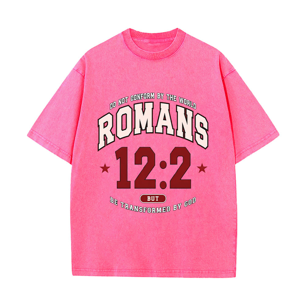 Romans 12:2 Bible Verses Unisex Washed T-Shirt