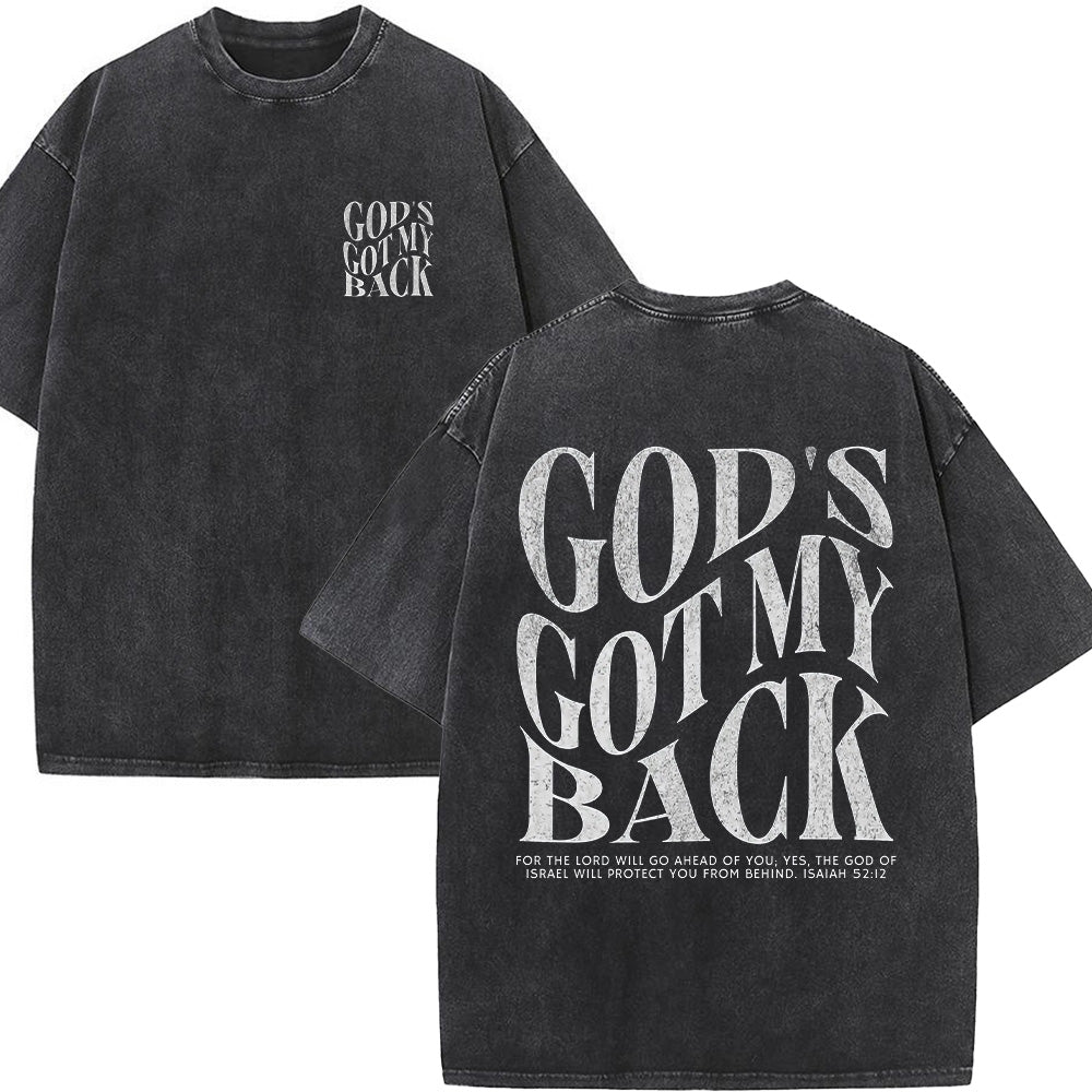 God's Got My Back Unisex Washed T-Shirt