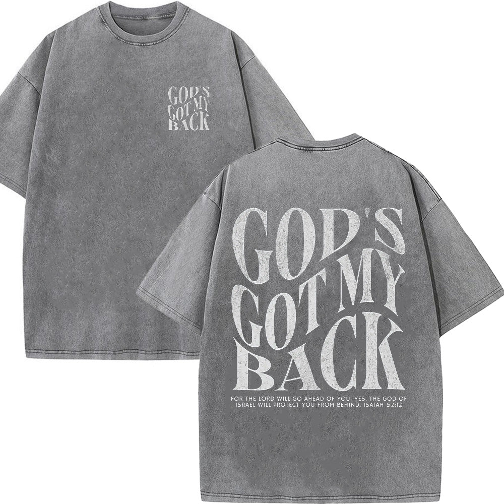 God's Got My Back Unisex Washed T-Shirt