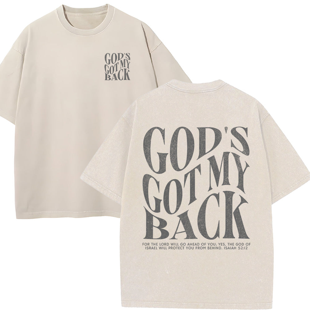 God's Got My Back Unisex Washed T-Shirt