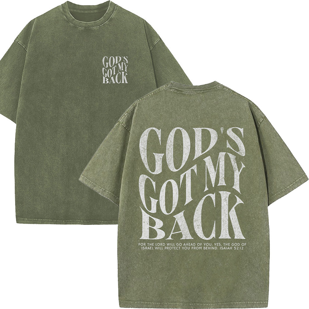 God's Got My Back Unisex Washed T-Shirt