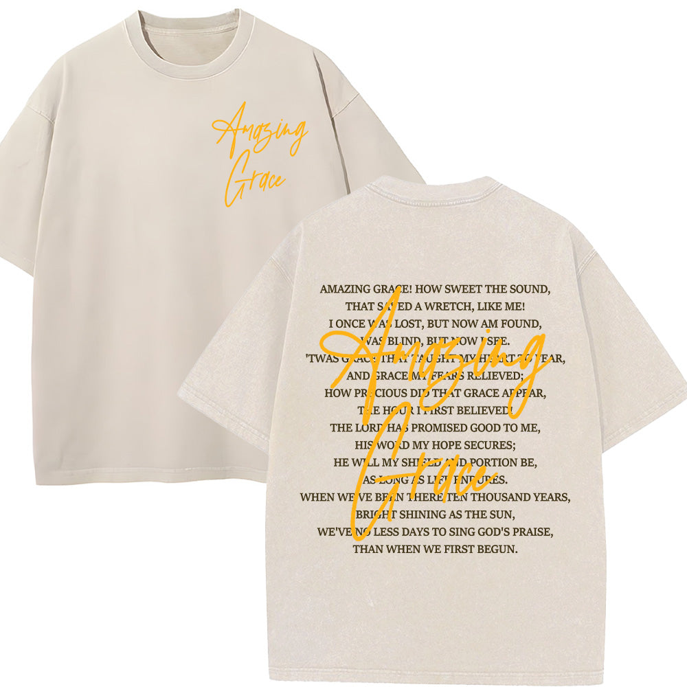 Amazing Grace Unisex Washed T-Shirt