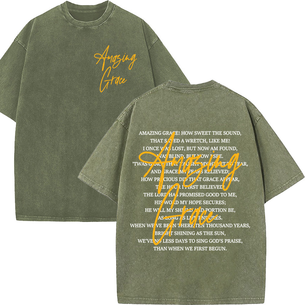 Amazing Grace Unisex Washed T-Shirt