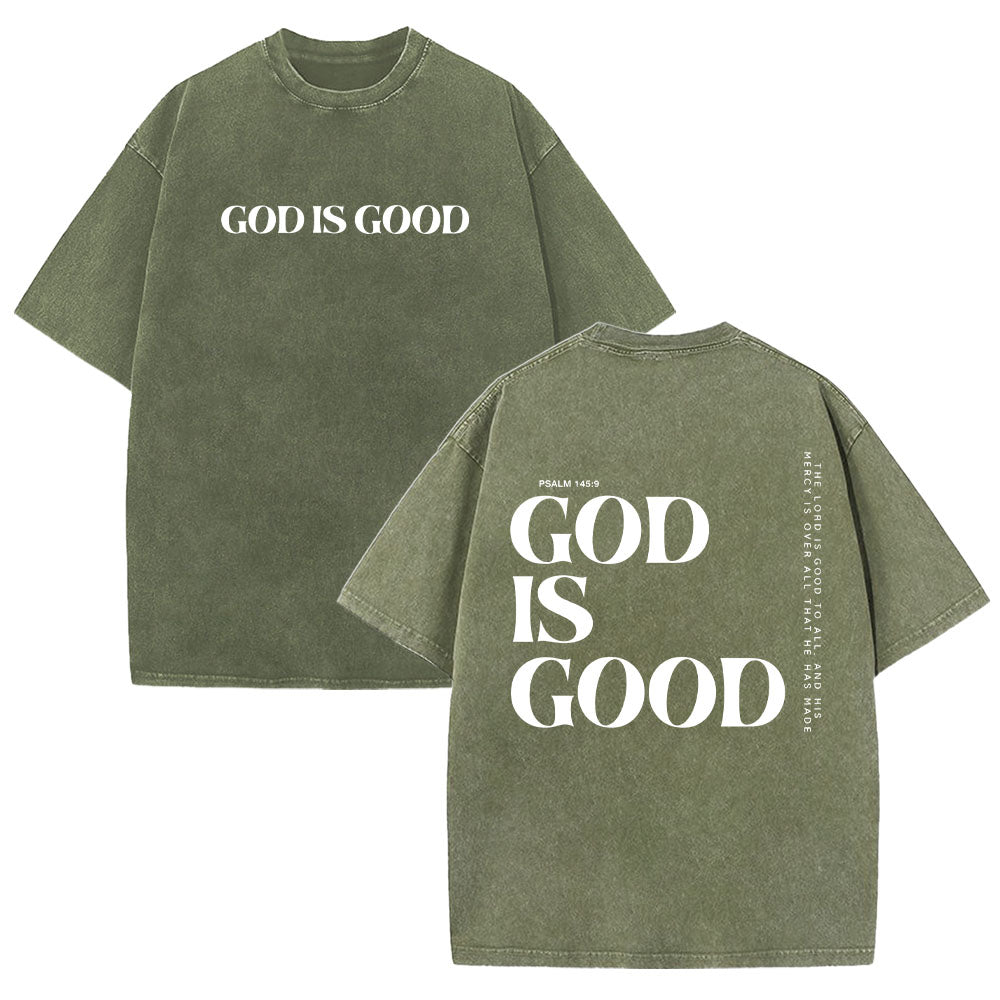 God Is Good Unisex Washed T-Shirt