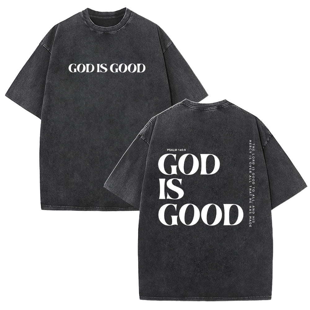 God Is Good Unisex Washed T-Shirt