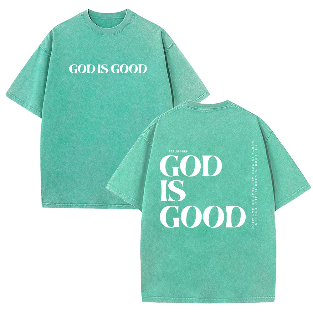 God Is Good Unisex Washed T-Shirt