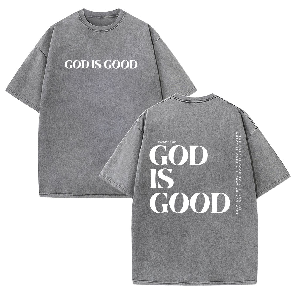 God Is Good Unisex Washed T-Shirt
