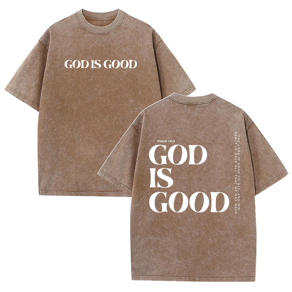 God Is Good Unisex Washed T-Shirt