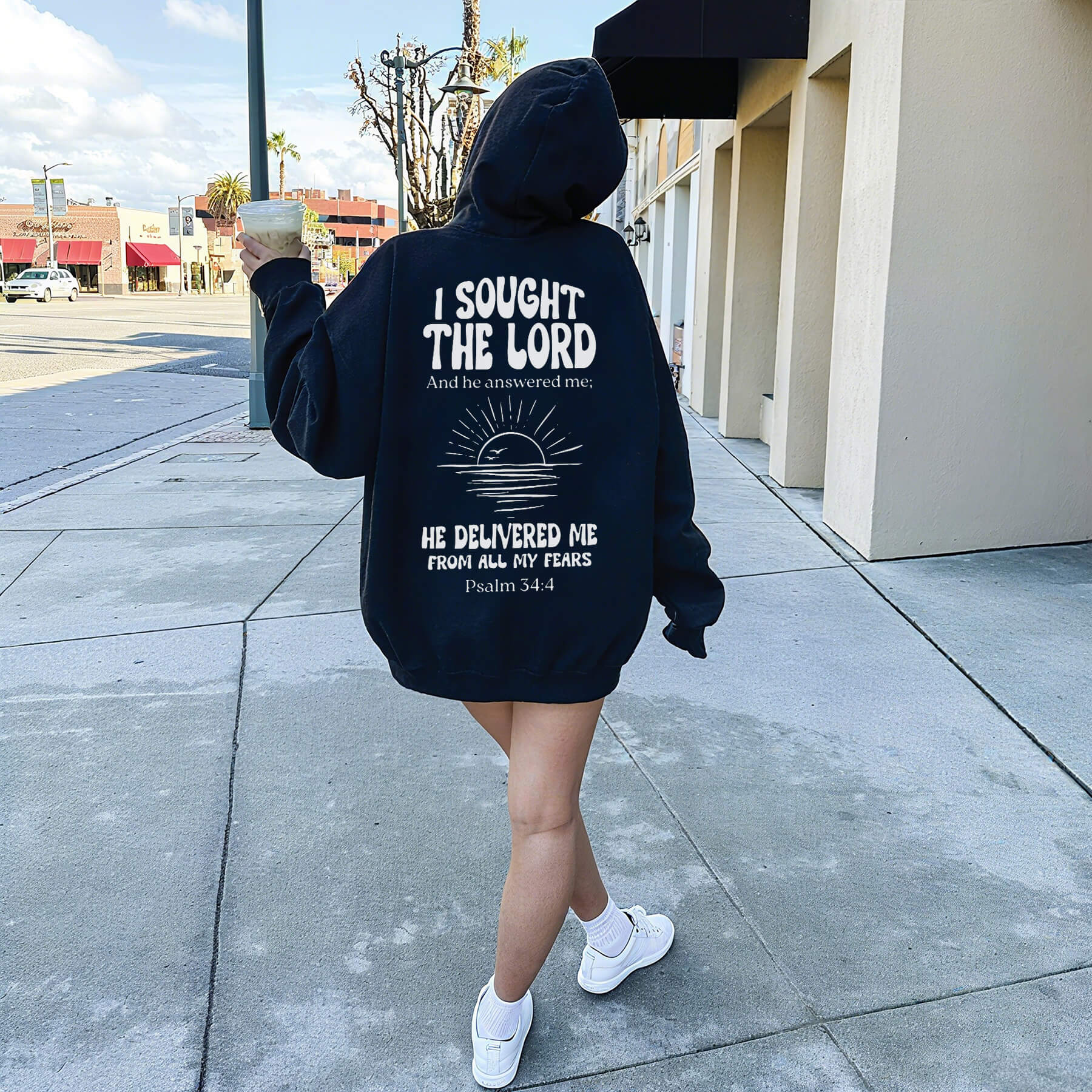 I Sought the Lord Unisex Cotton Hoodie