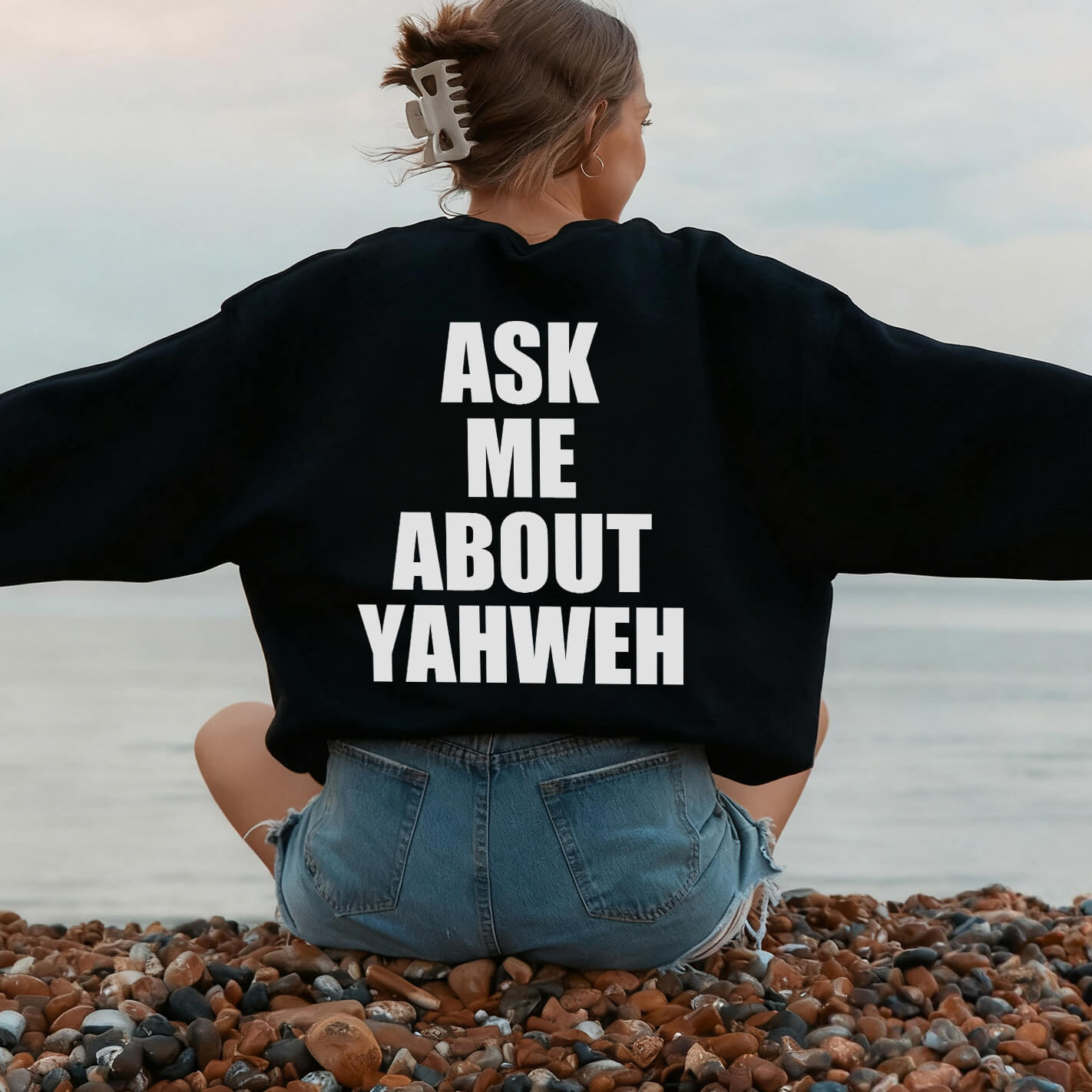 Ask Me About Yahweh Unisex Cotton Sweatshirt
