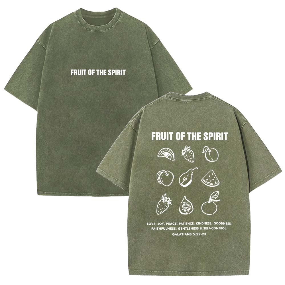 Fruit Of The Spirit Faith Christian Unisex Washed T-Shirt