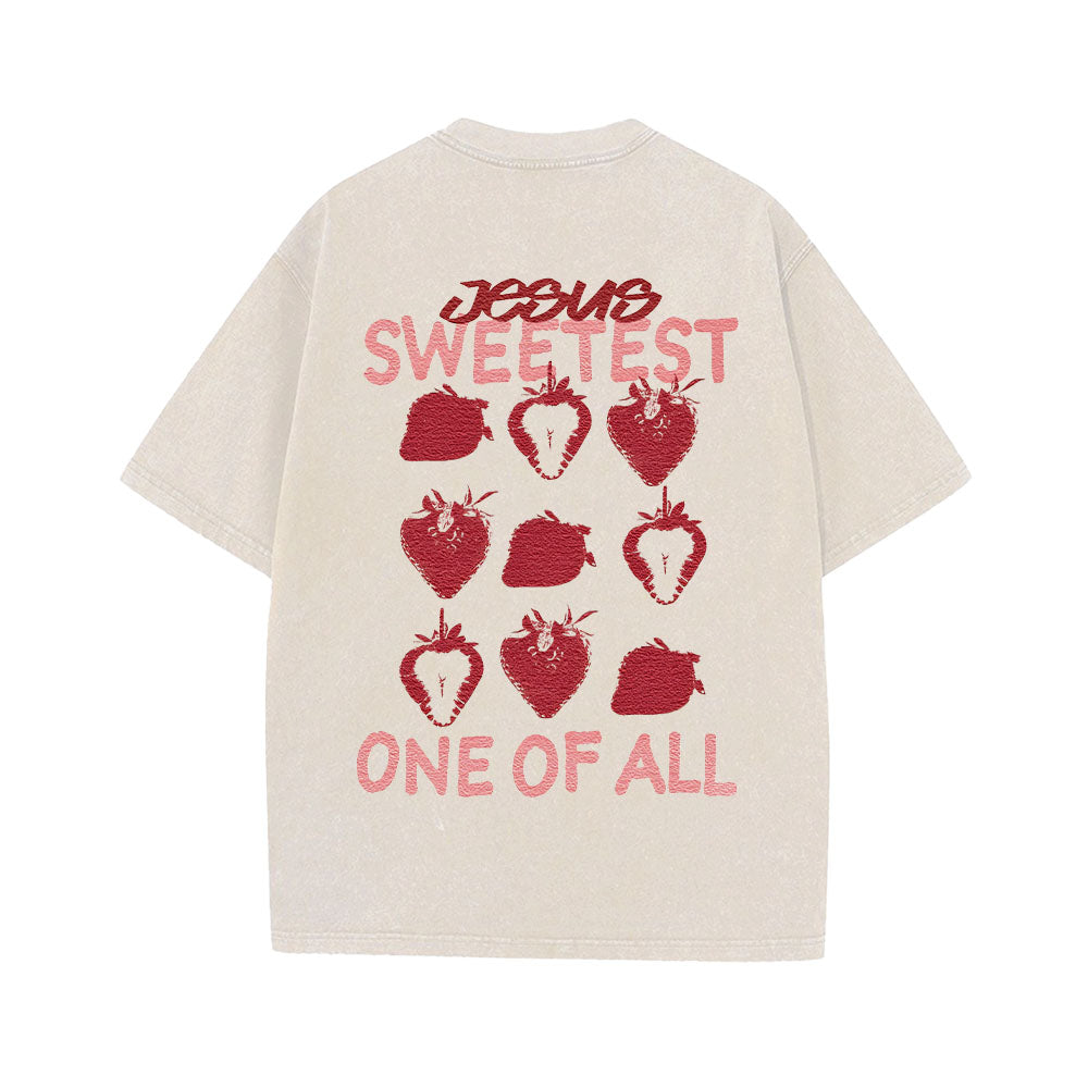 Jesus Sweetest One of All Unisex Washed T-Shirt