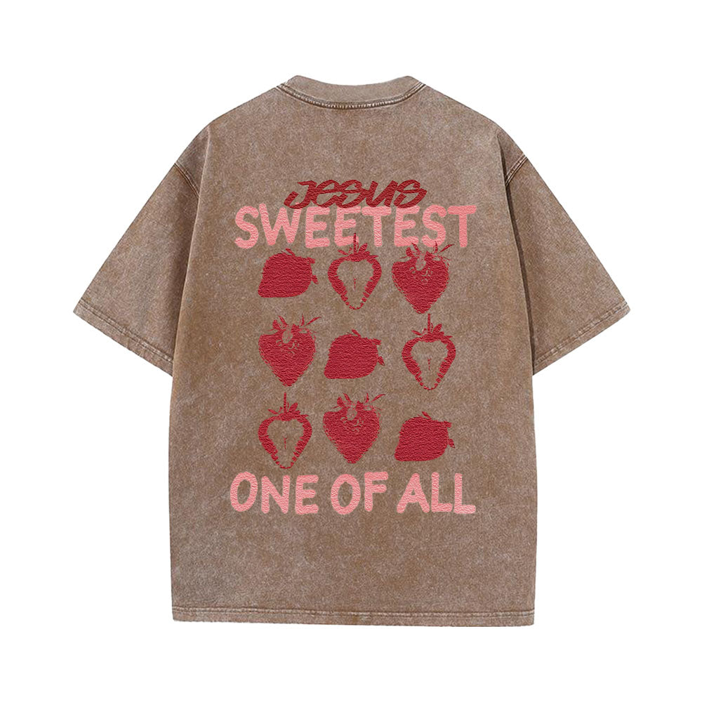 Jesus Sweetest One of All Unisex Washed T-Shirt