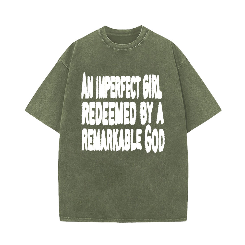 An Imperfect Girl Redeemed Unisex Washed T-Shirt