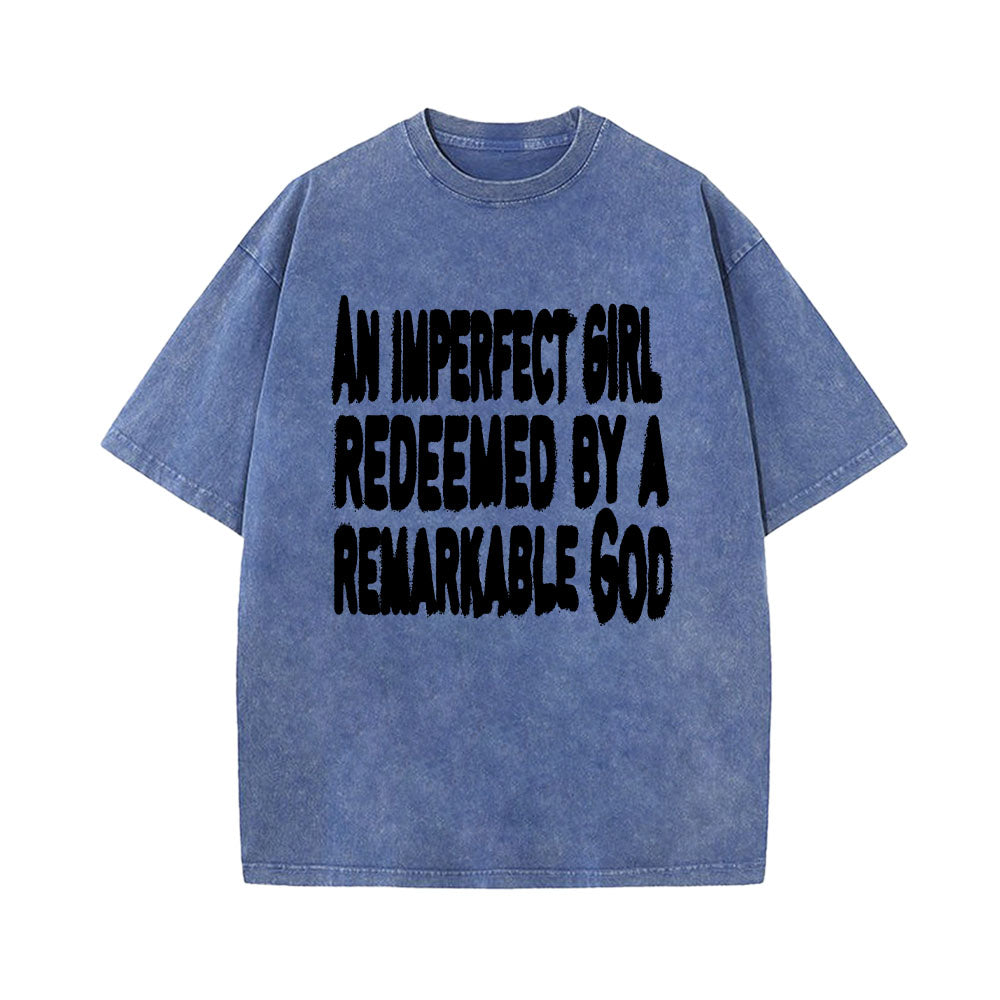 An Imperfect Girl Redeemed Unisex Washed T-Shirt