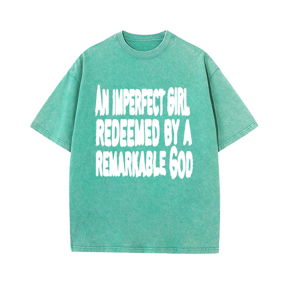 An Imperfect Girl Redeemed Unisex Washed T-Shirt
