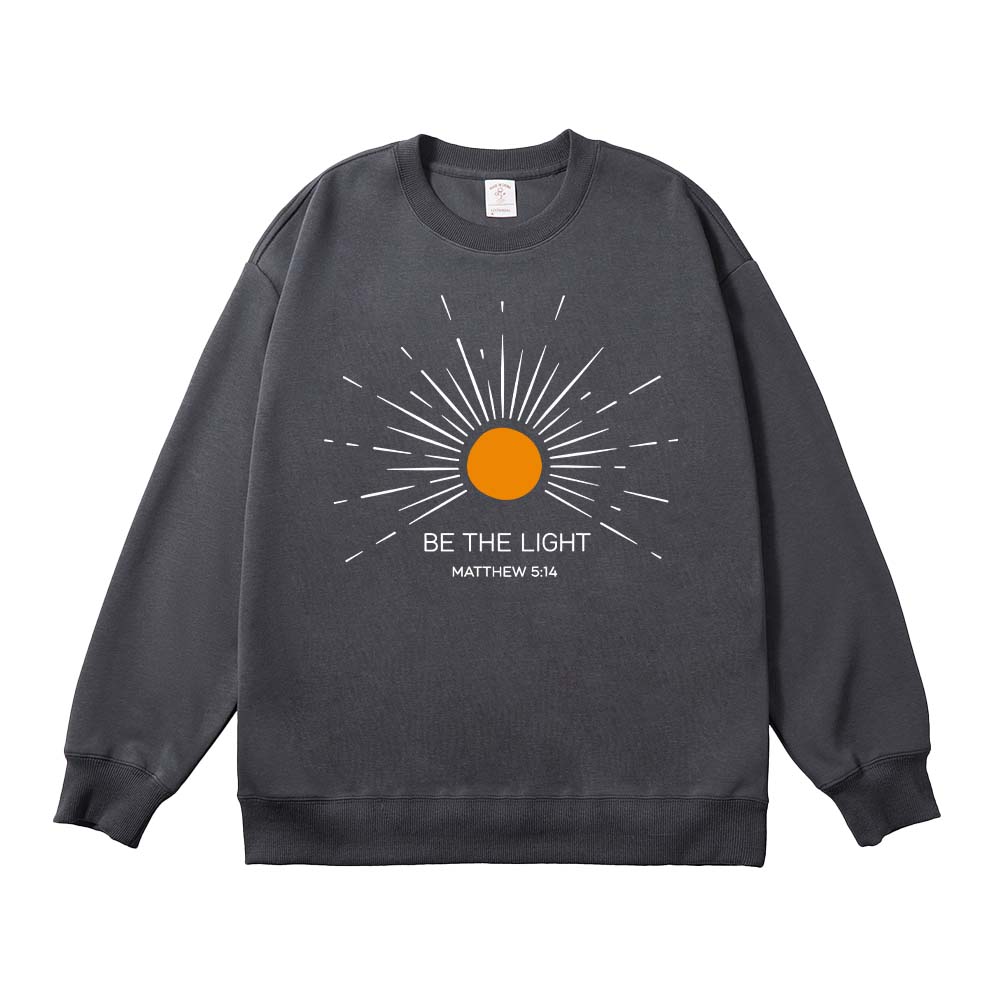 Be The Light Christian Unisex Cotton Sweatshirt