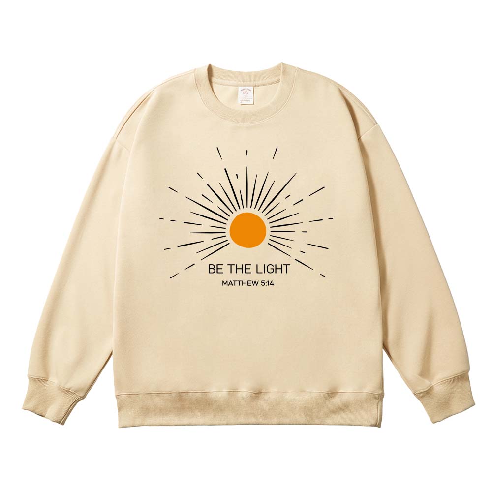 Be The Light Christian Unisex Cotton Sweatshirt