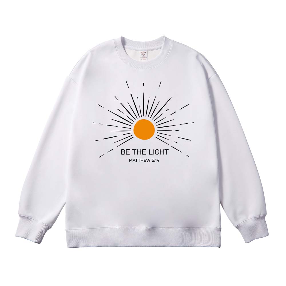 Be The Light Christian Unisex Cotton Sweatshirt