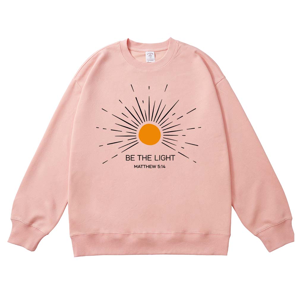 Be The Light Christian Unisex Cotton Sweatshirt