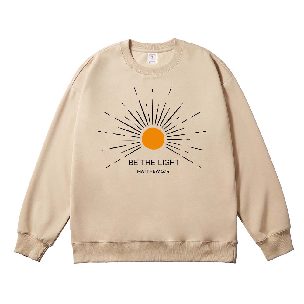 Be The Light Christian Unisex Cotton Sweatshirt