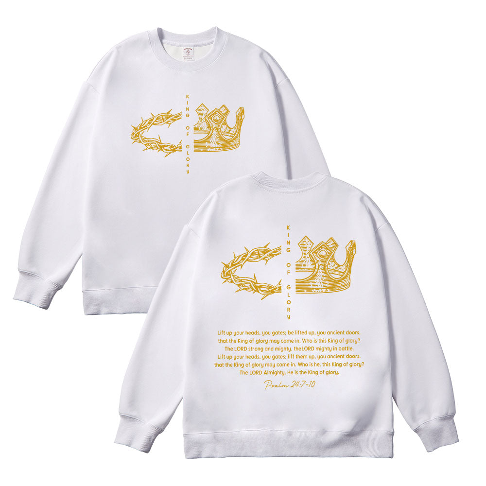 King of Glory Christian Unisex Cotton Sweatshirt