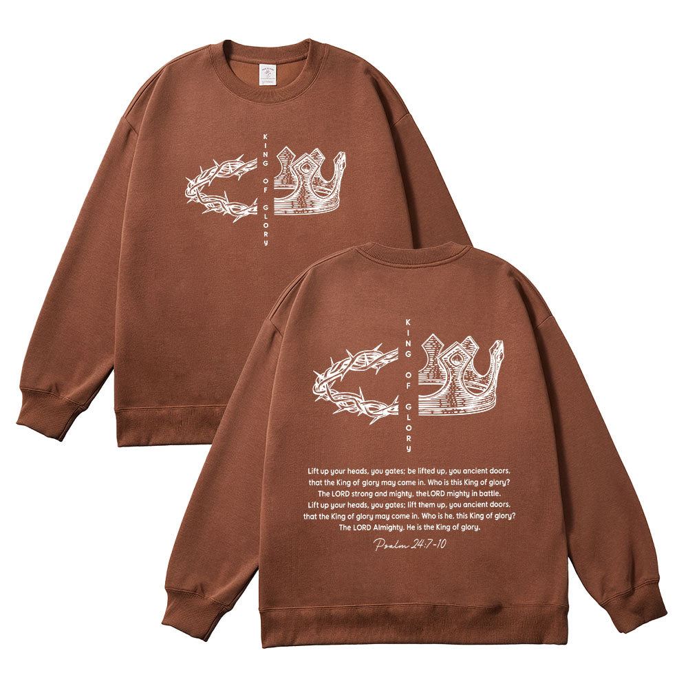 King of Glory Christian Unisex Cotton Sweatshirt