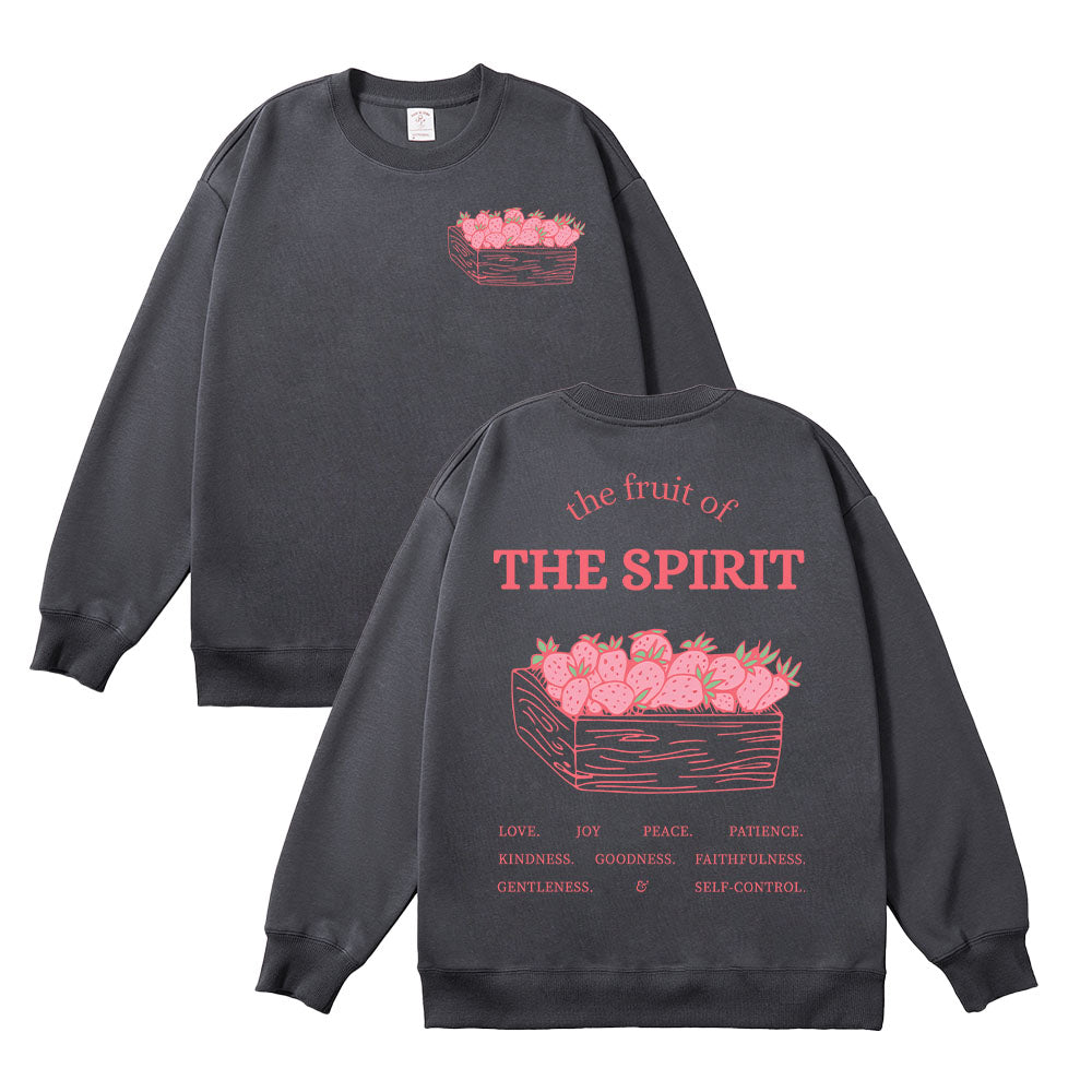 The Fruit Of The Spirit Strawberry Christian Unisex Cotton Sweatshirt