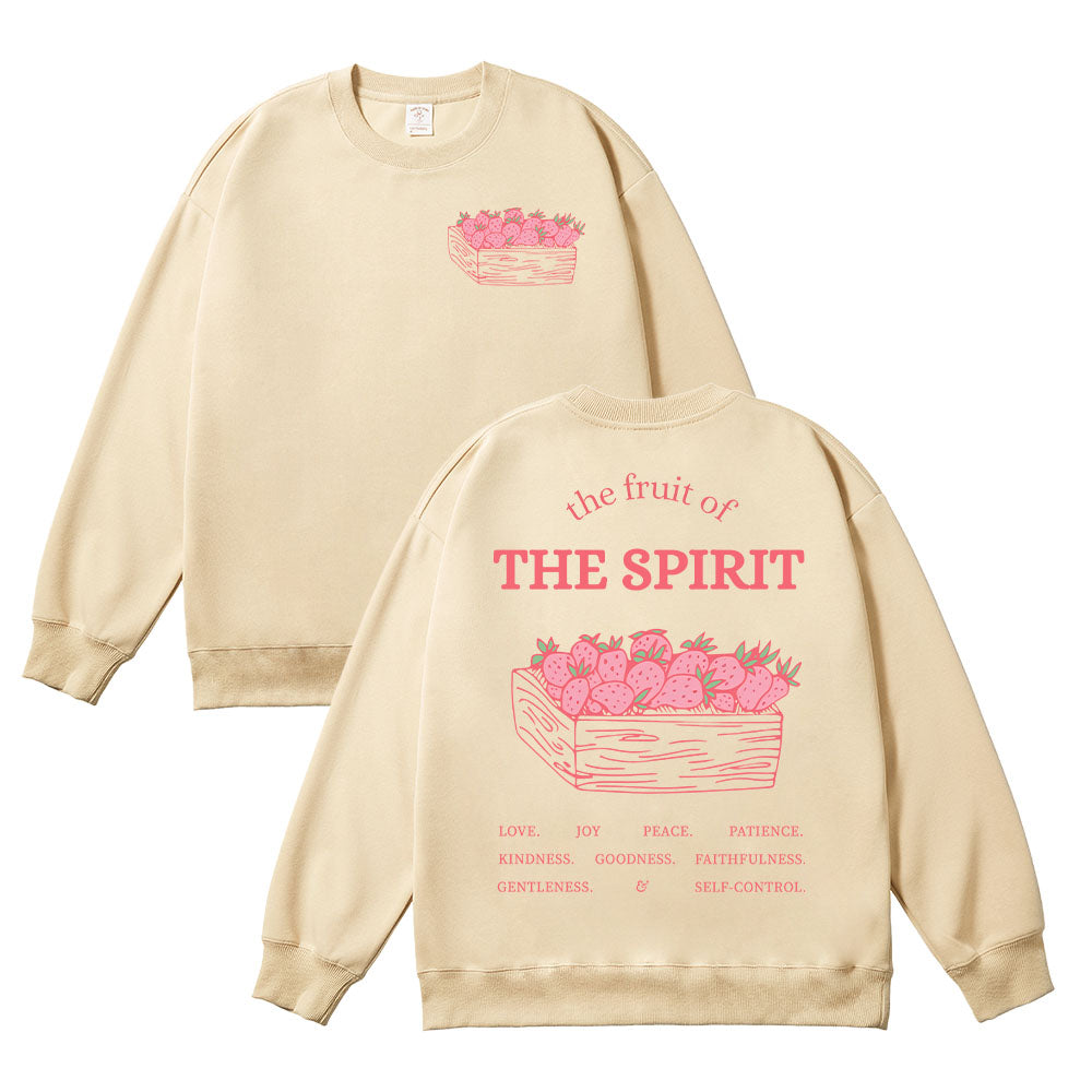 The Fruit Of The Spirit Strawberry Christian Unisex Cotton Sweatshirt