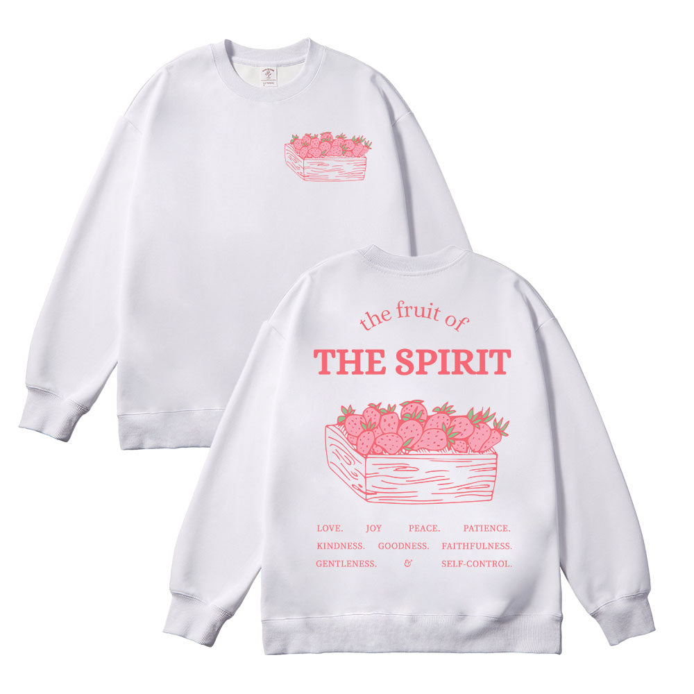 The Fruit Of The Spirit Strawberry Christian Unisex Cotton Sweatshirt