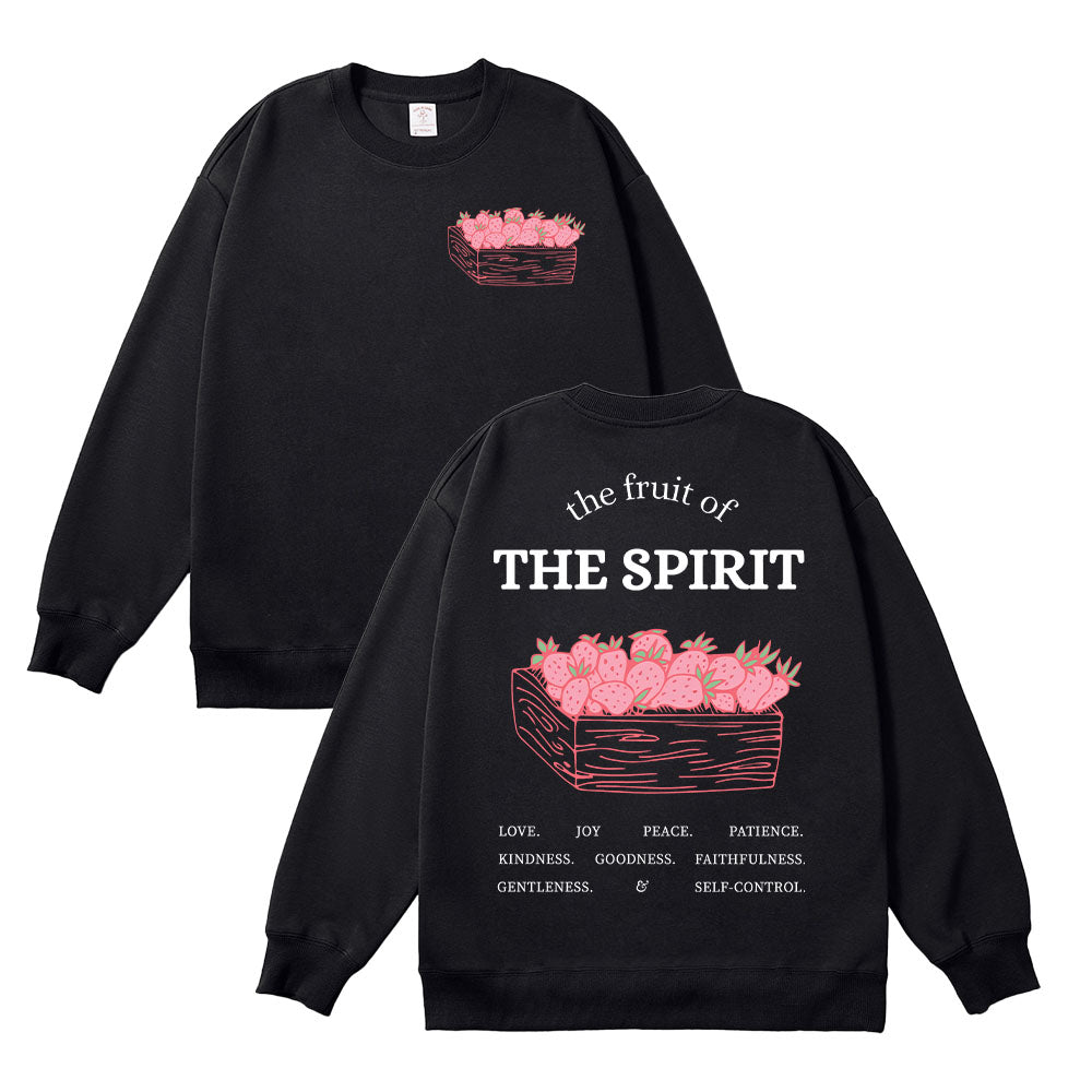The Fruit Of The Spirit Strawberry Christian Unisex Cotton Sweatshirt