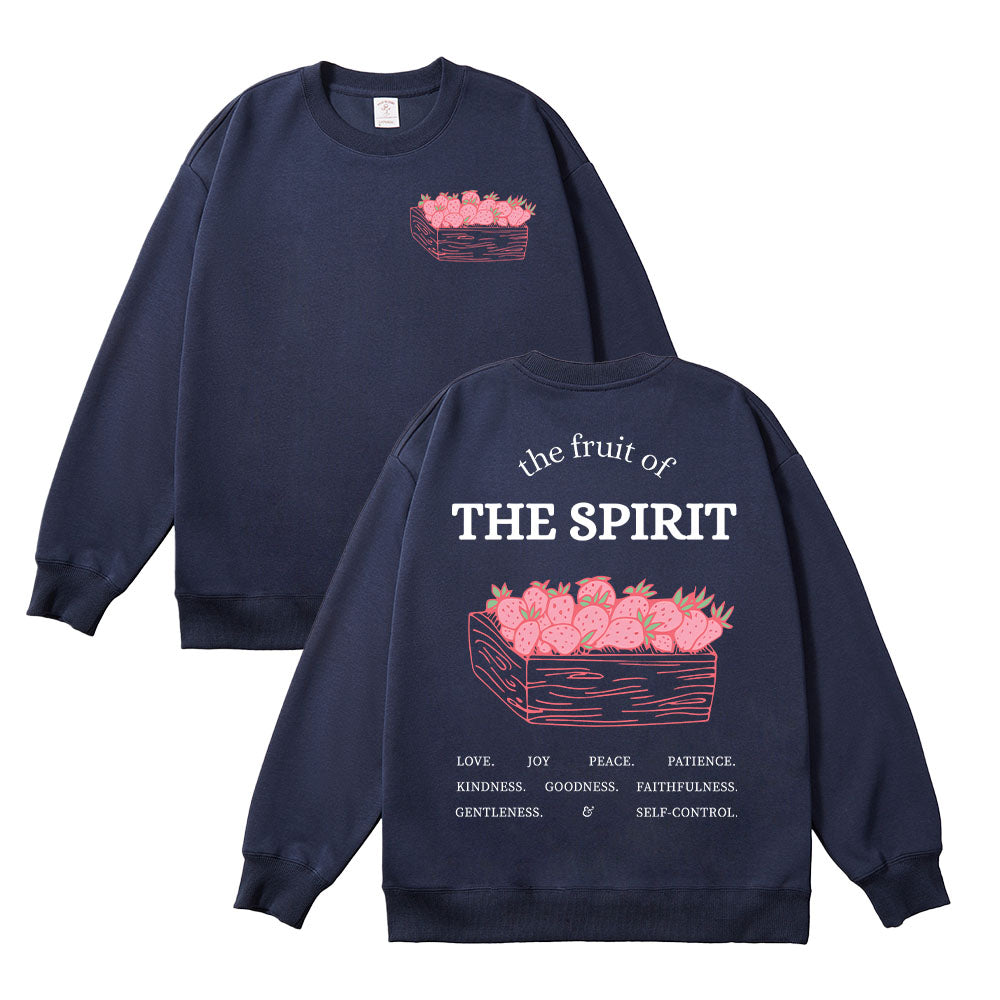 The Fruit Of The Spirit Strawberry Christian Unisex Cotton Sweatshirt