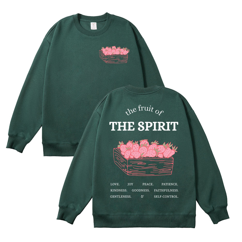 The Fruit Of The Spirit Strawberry Christian Unisex Cotton Sweatshirt