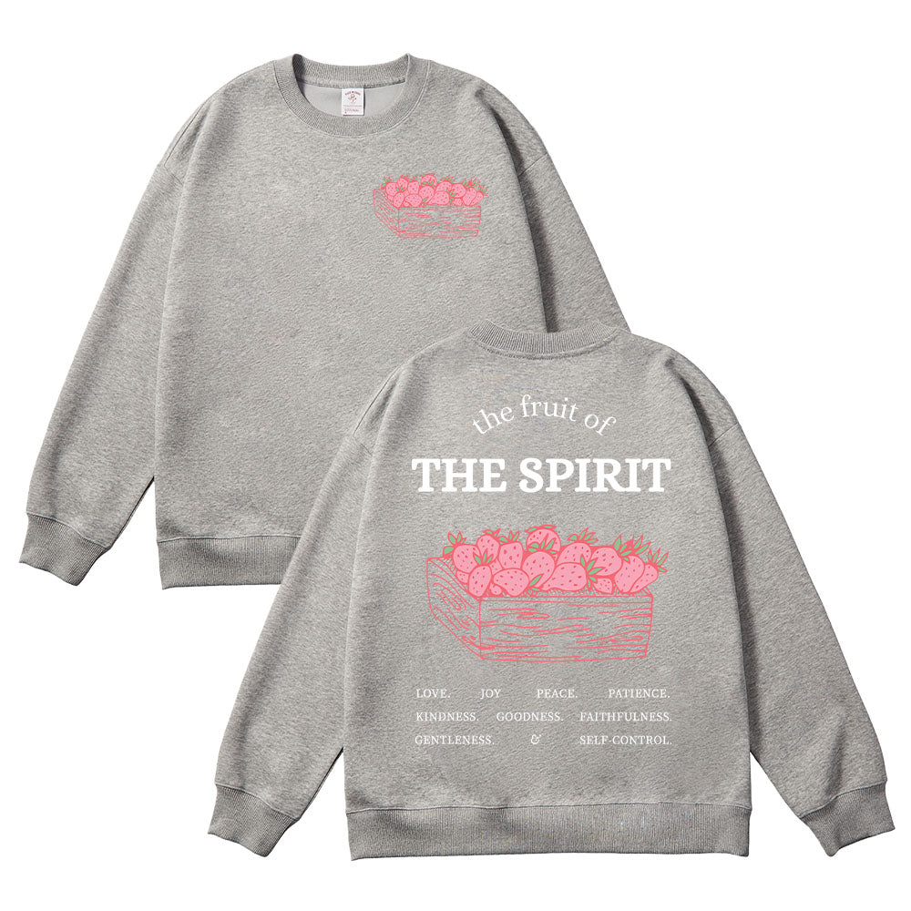 The Fruit Of The Spirit Strawberry Christian Unisex Cotton Sweatshirt