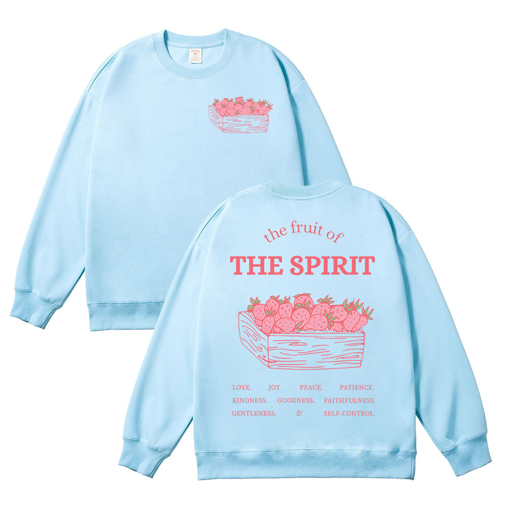 The Fruit Of The Spirit Strawberry Christian Unisex Cotton Sweatshirt