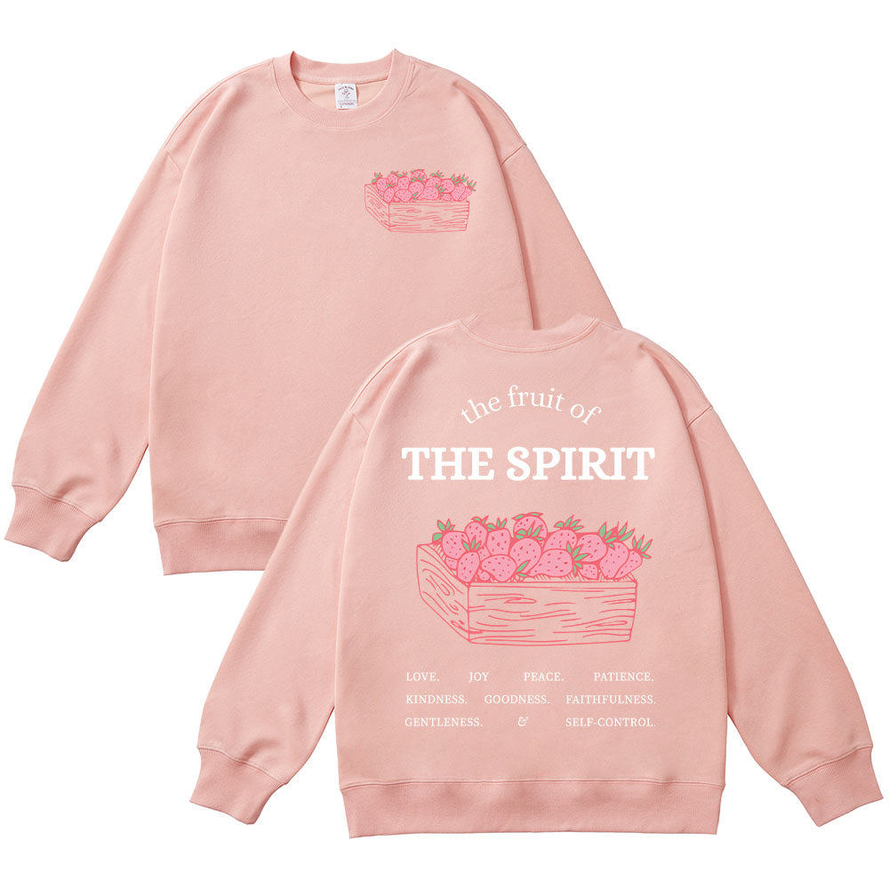The Fruit Of The Spirit Strawberry Christian Unisex Cotton Sweatshirt