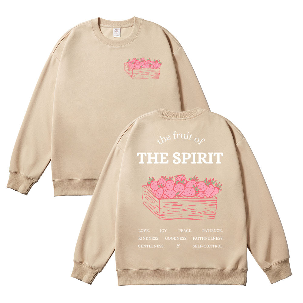The Fruit Of The Spirit Strawberry Christian Unisex Cotton Sweatshirt