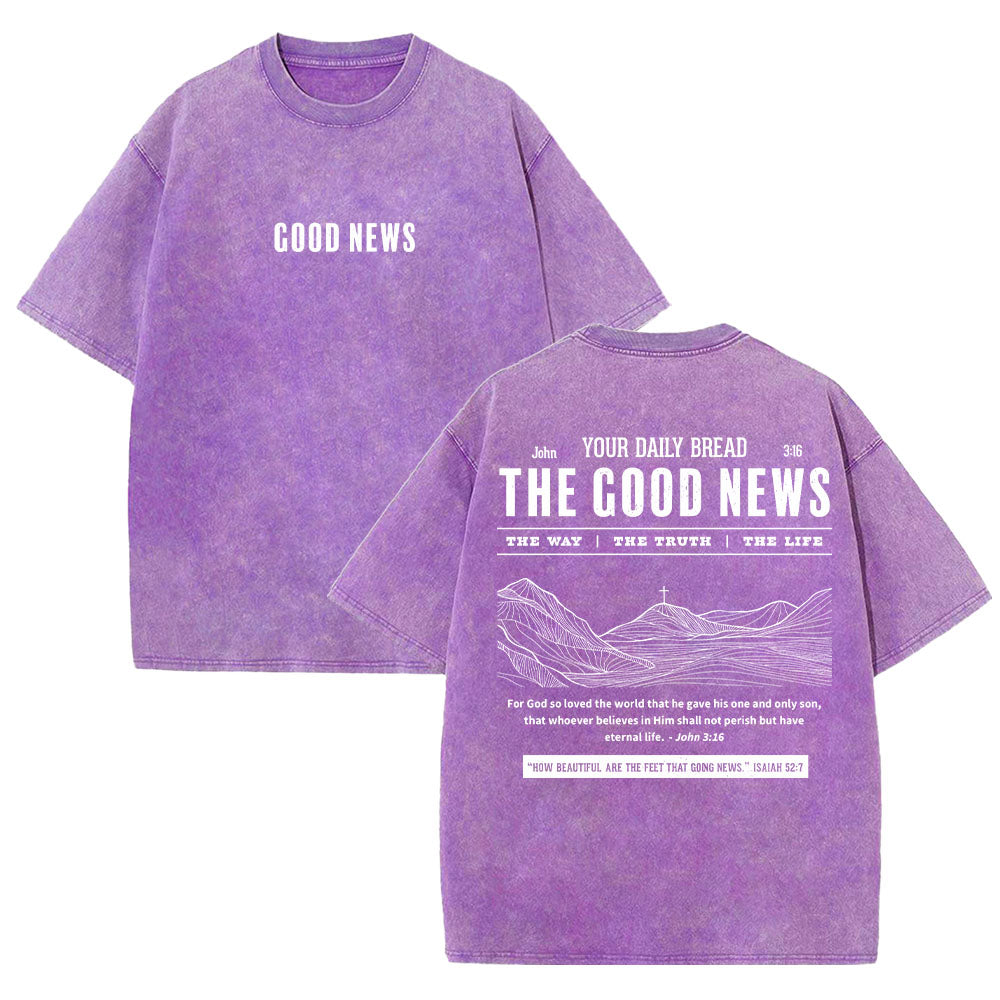 Good News Christian Unisex Washed T-Shirt