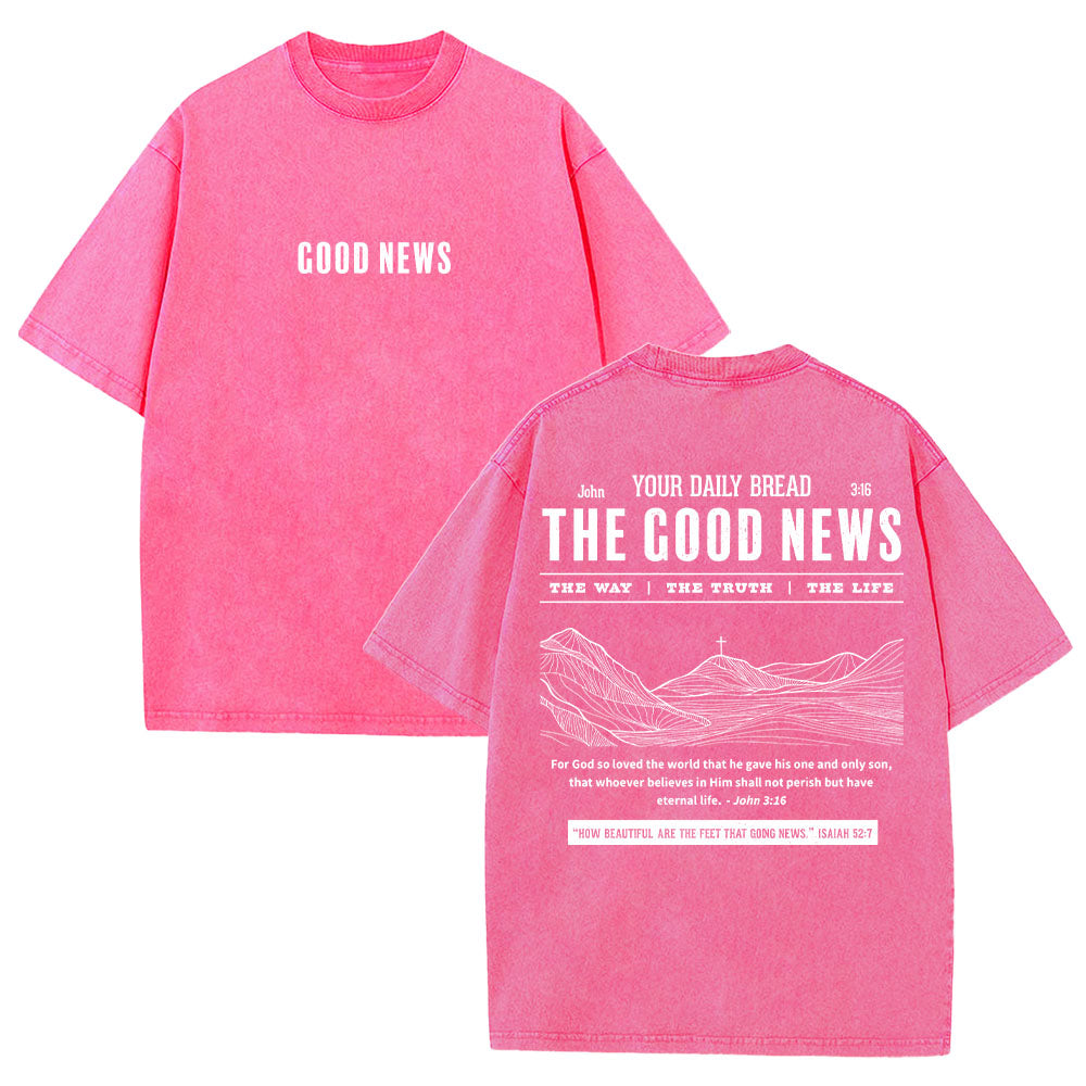 Good News Christian Unisex Washed T-Shirt