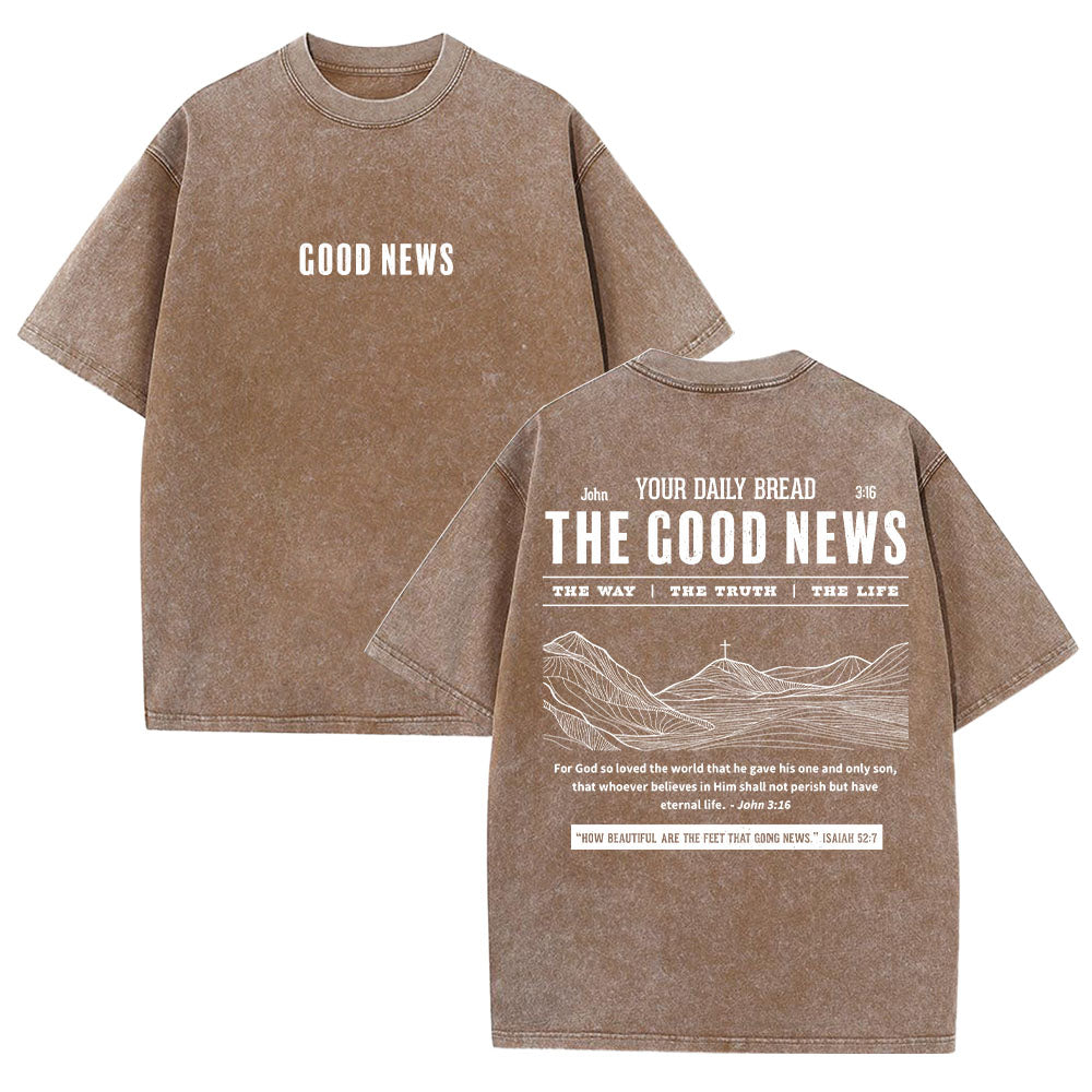 Good News Christian Unisex Washed T-Shirt