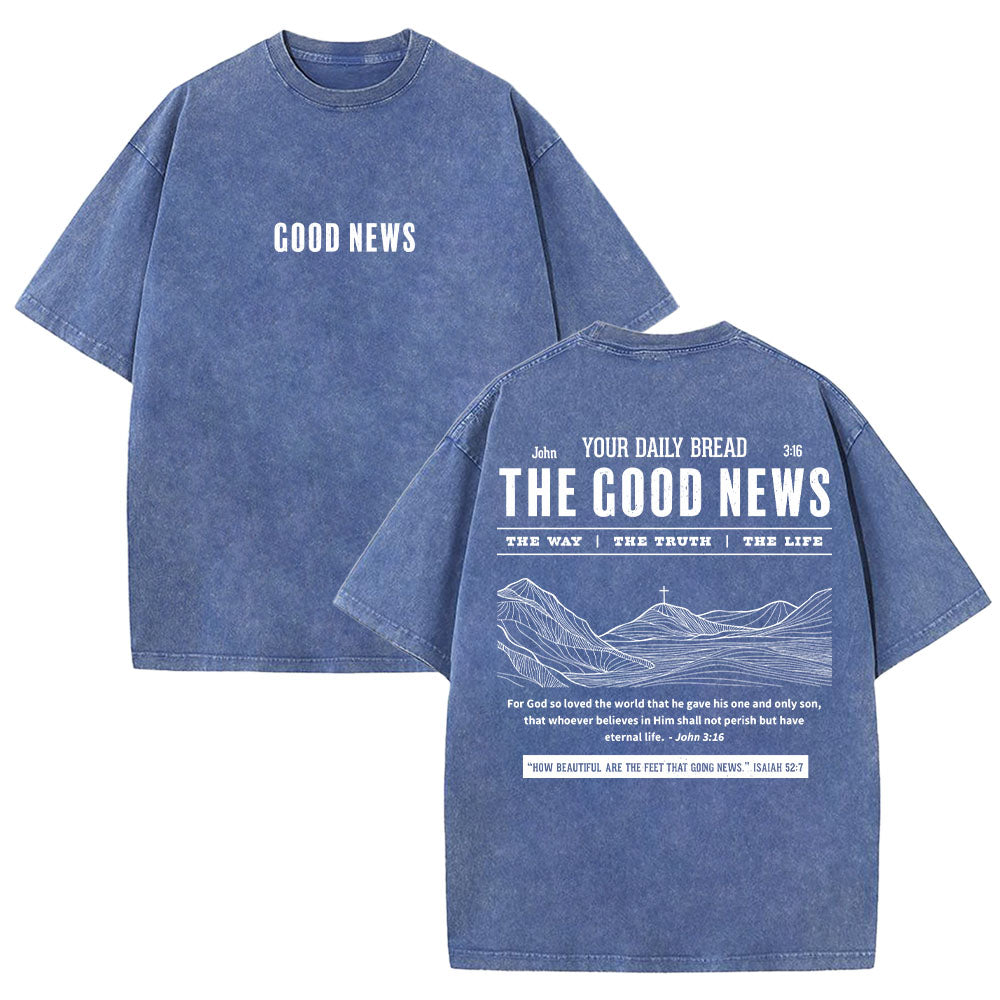Good News Christian Unisex Washed T-Shirt