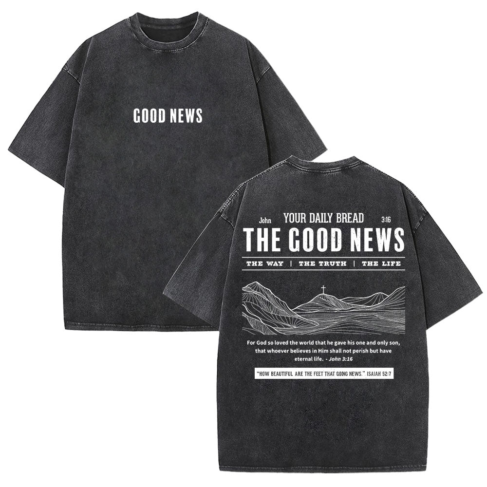 Good News Christian Unisex Washed T-Shirt