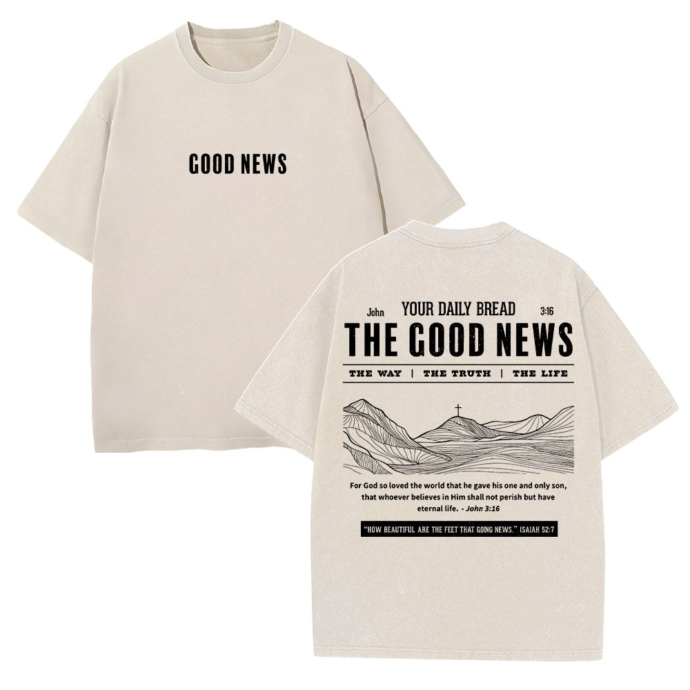 Good News Christian Unisex Washed T-Shirt