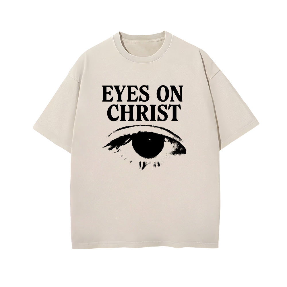 Eyes on Christ Unisex Washed T-Shirt