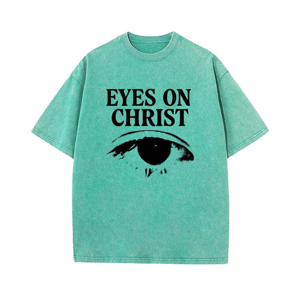 Eyes on Christ Unisex Washed T-Shirt