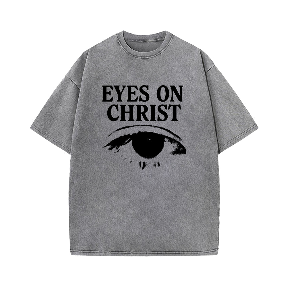 Eyes on Christ Unisex Washed T-Shirt